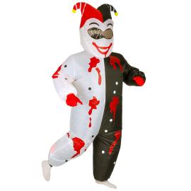Oppbl&aring;sbart Kostyme Blodig Joker