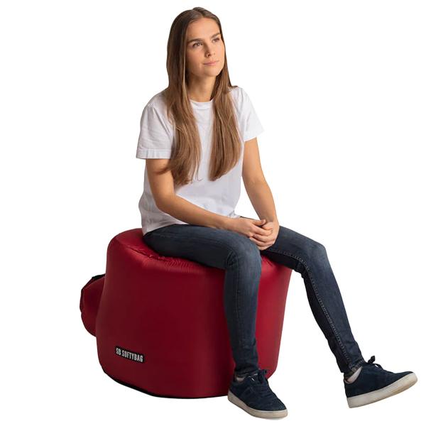 Softybag Sittepuff Chilirød 55 x 50 cm