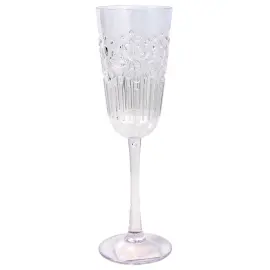 Champagneglass med Blomstermønster Gjennomsiktig