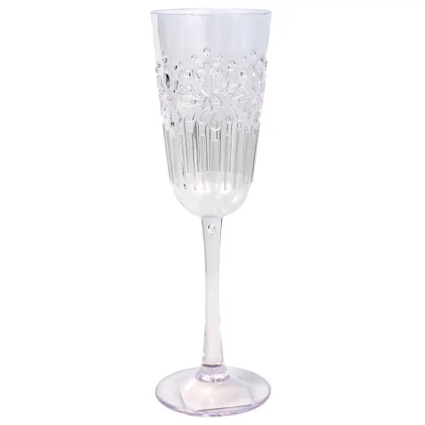 Champagneglass med Blomstermønster Gjennomsiktig