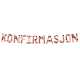 Ballonggirlander Konfirmasjon Rosegull