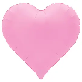 Folieballong Hjerte Sakura Pink Matt
