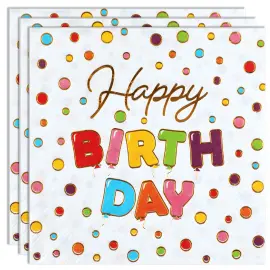 Servietter Birthday Dots