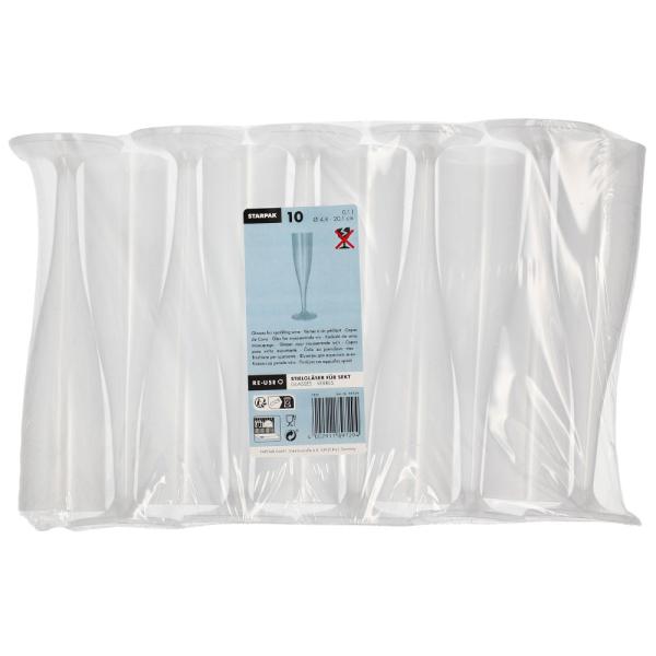 Vinglass Plast Gjenbrukbare 10cl 10-pakning
