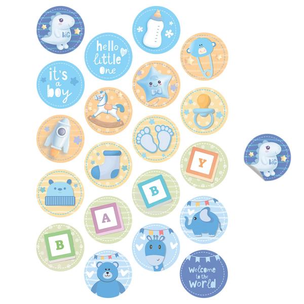Kakebilder Babyshower Blå