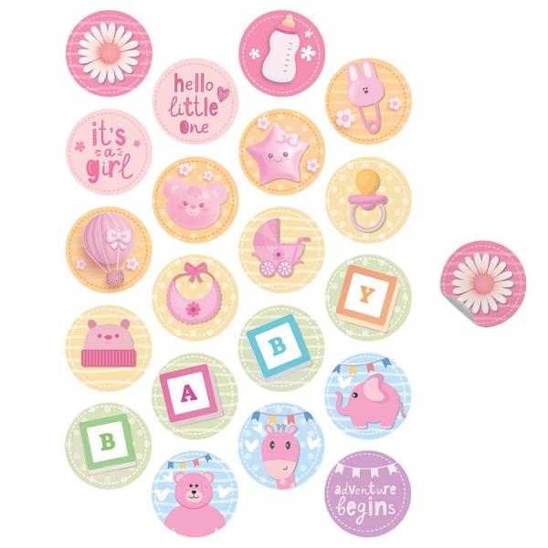 Kakebilder Babyshower Rosa