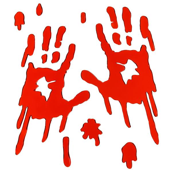 Vindus Klistremerker Blodige Hender