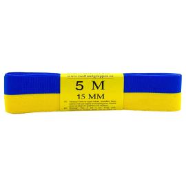 Pyntebånd Blått og Gult 15 mm