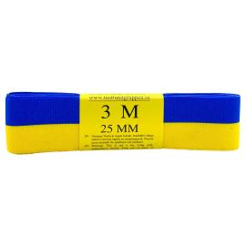 Pyntebånd Blått og Gult 25 mm