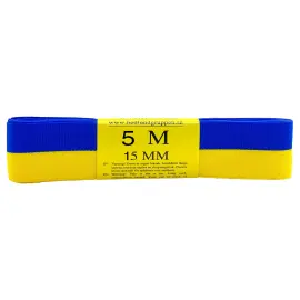 Pyntebånd Blått og Gult 15 mm