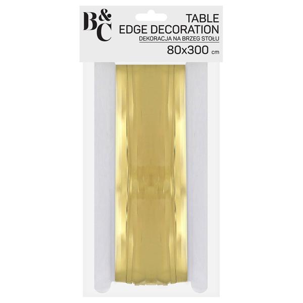 Bordskjørt Frynser Lysgull