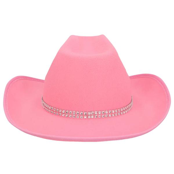 Cowboyhatt med Stjerne Lyserosa