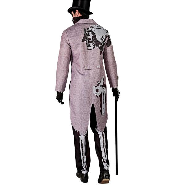 Skjelettdrakt med Frakk & Maske
