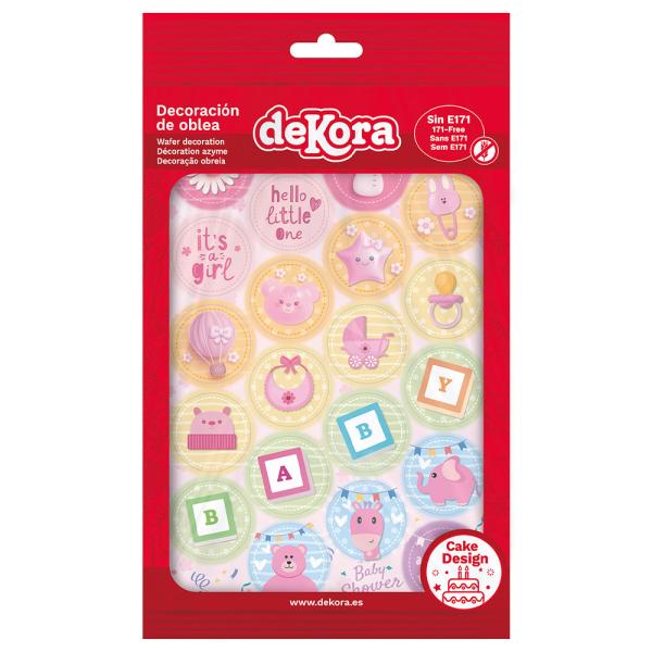 Kakebilder Babyshower Rosa