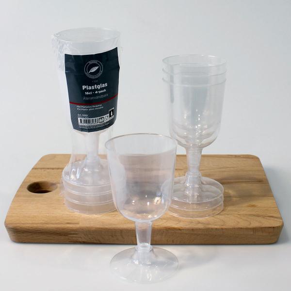 Vinglass Plast 16 cl 4-pakning