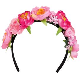Hårbøyle med Rosa Blomster