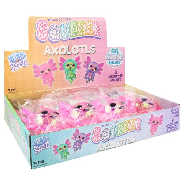 Squeeze Glitrende Axolotl Leke 12 cm