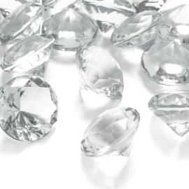 Diamantkonfetti Stor Transparent