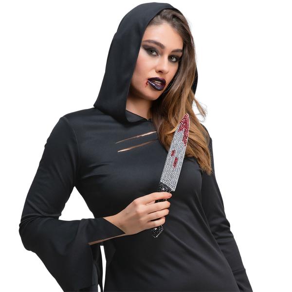 Blodig Kjøkkenkniv med Diamanter