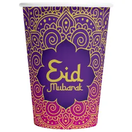 Eid Mubarak Pappkopper 21 cl 8-pakning