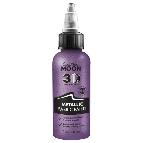 Cosmic Moon Metallisk Tekstilfarge Lilla 30 ml