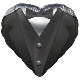 Folieballong Smoking Bryllup S&oslash;lv 45 cm