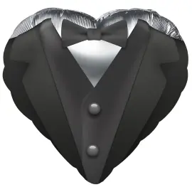 Folieballong Smoking Bryllup S&oslash;lv 45 cm