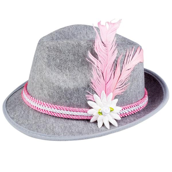 Tyrolerhatt med Rosa Fjær