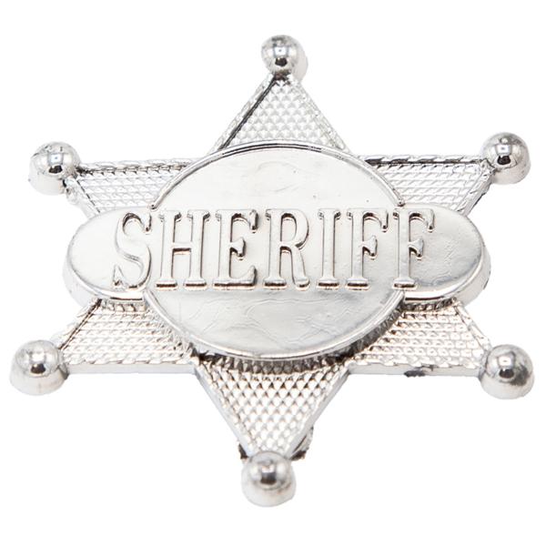 Cowboyrevolver med Sheriffstjerne Sølv