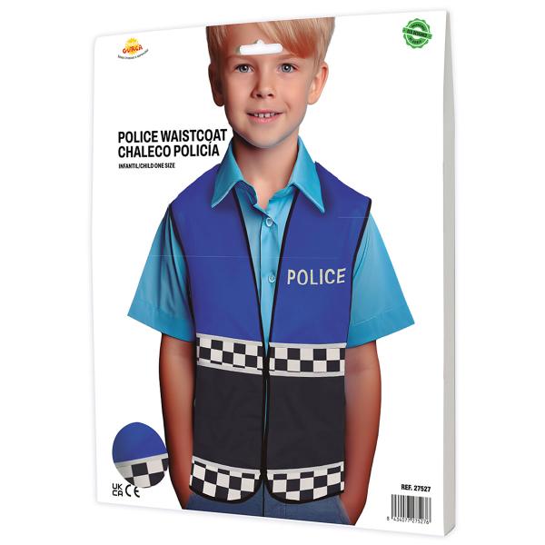 Politivest Blå/Svart Barn