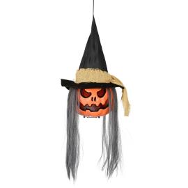 Hengende Gresskarhode med Lyd og Lys