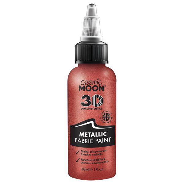 Cosmic Moon Metallisk Tekstilfarge Rød 30 ml