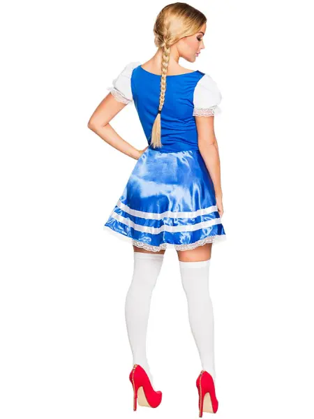 Dirndl Kjole Kostyme Blå