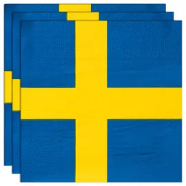 Servietter Svenske Flagg 20-pakning