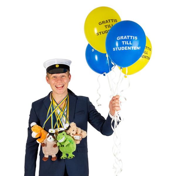 Ballonger Svensk Studentfeiring Grattis