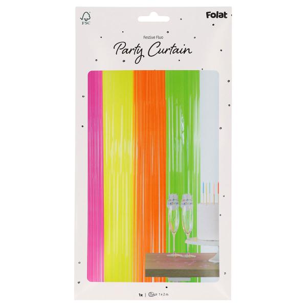 Neonfarget Party Draperi 200x100 cm