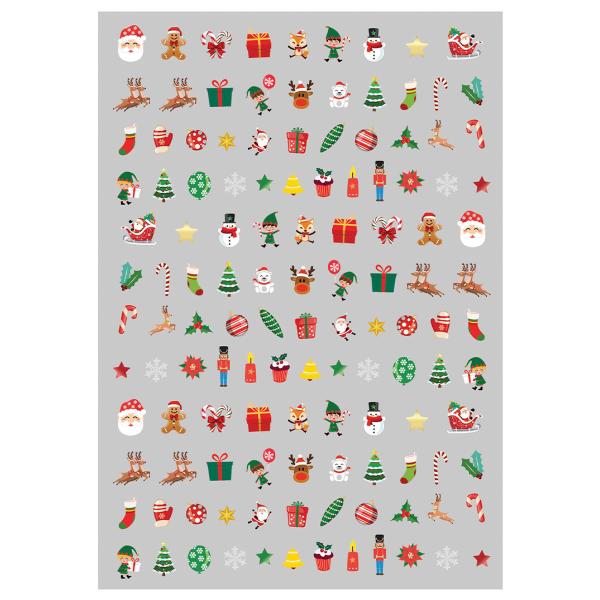 Juleklistremerker for Negler