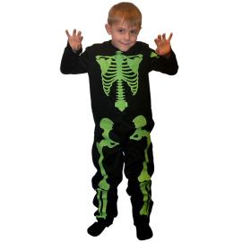 Selvlysende Skjelett Jumpsuit Barn 11-13 år