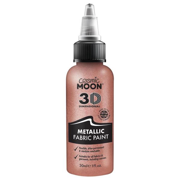 Cosmic Moon Metallisk Tekstilfarge Rosegull 30 ml
