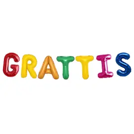 Ballonggirlander Grattis Flerfarget 35 cm