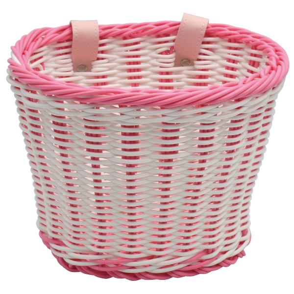 Sykkelkurv Rosa/Hvit Barn 17 x 20 x 16 cm