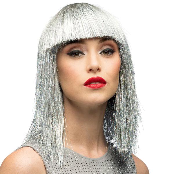 Sølv Glitterparykk