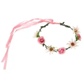 Blomsterkrans Hvit/Rosa