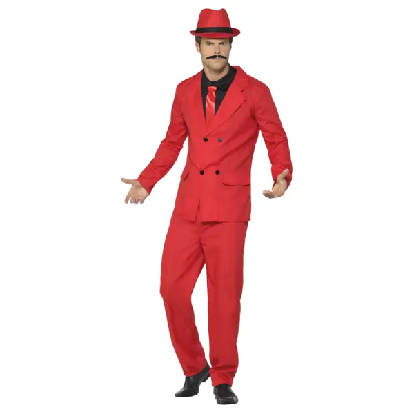 Zoot Suit Kostyme Rød