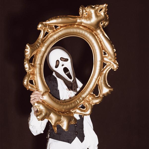 Spøkelsesmaske med Stoffbakside