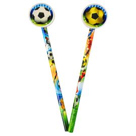 Blyant med Viskel&aelig;r Fotball 17 cm