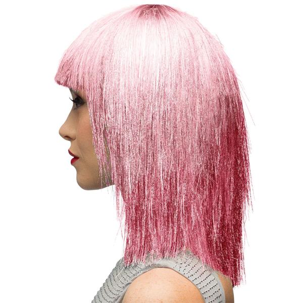 Glitterparykk Rosa