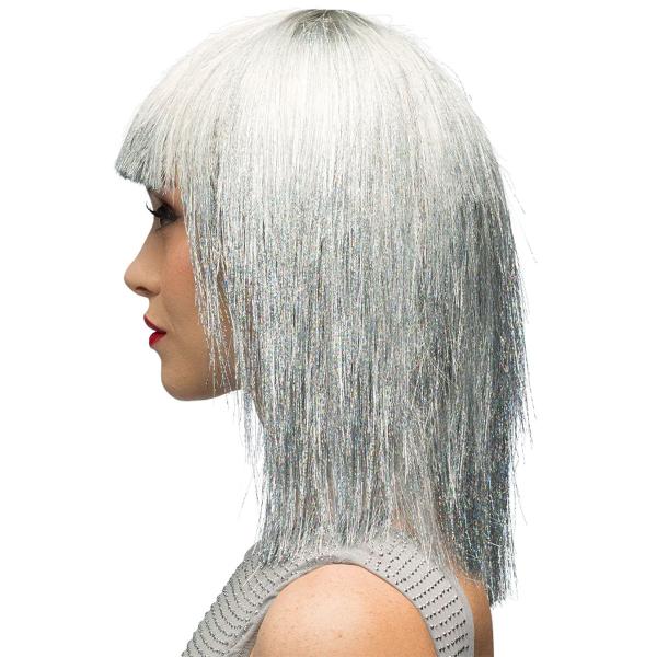 Sølv Glitterparykk