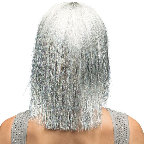 Sølv Glitterparykk