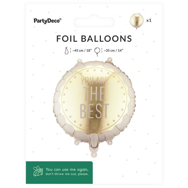 Rund Folieballong You Are The Best 35 cm